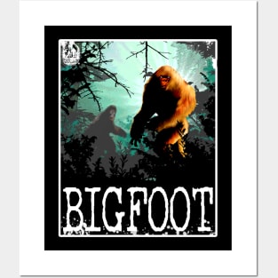 Retro Bigfoot Best Art Sasquatch Vintage Cryptid Woods Hunting Hide and Seek Believe Posters and Art